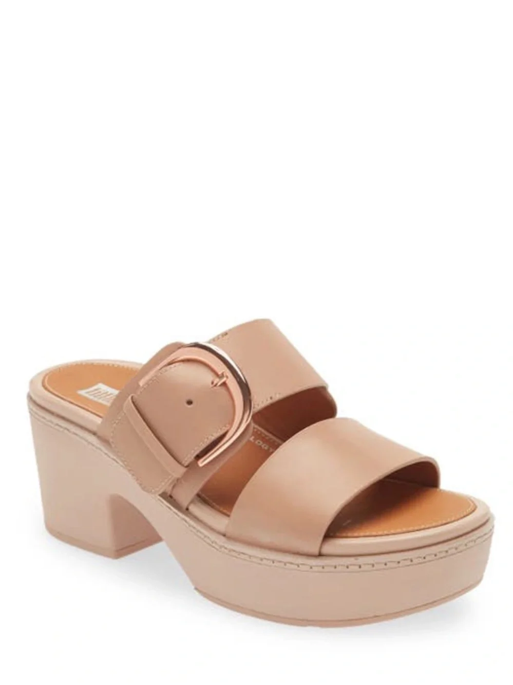 Fitflop Beige Platform Slide with Buckle